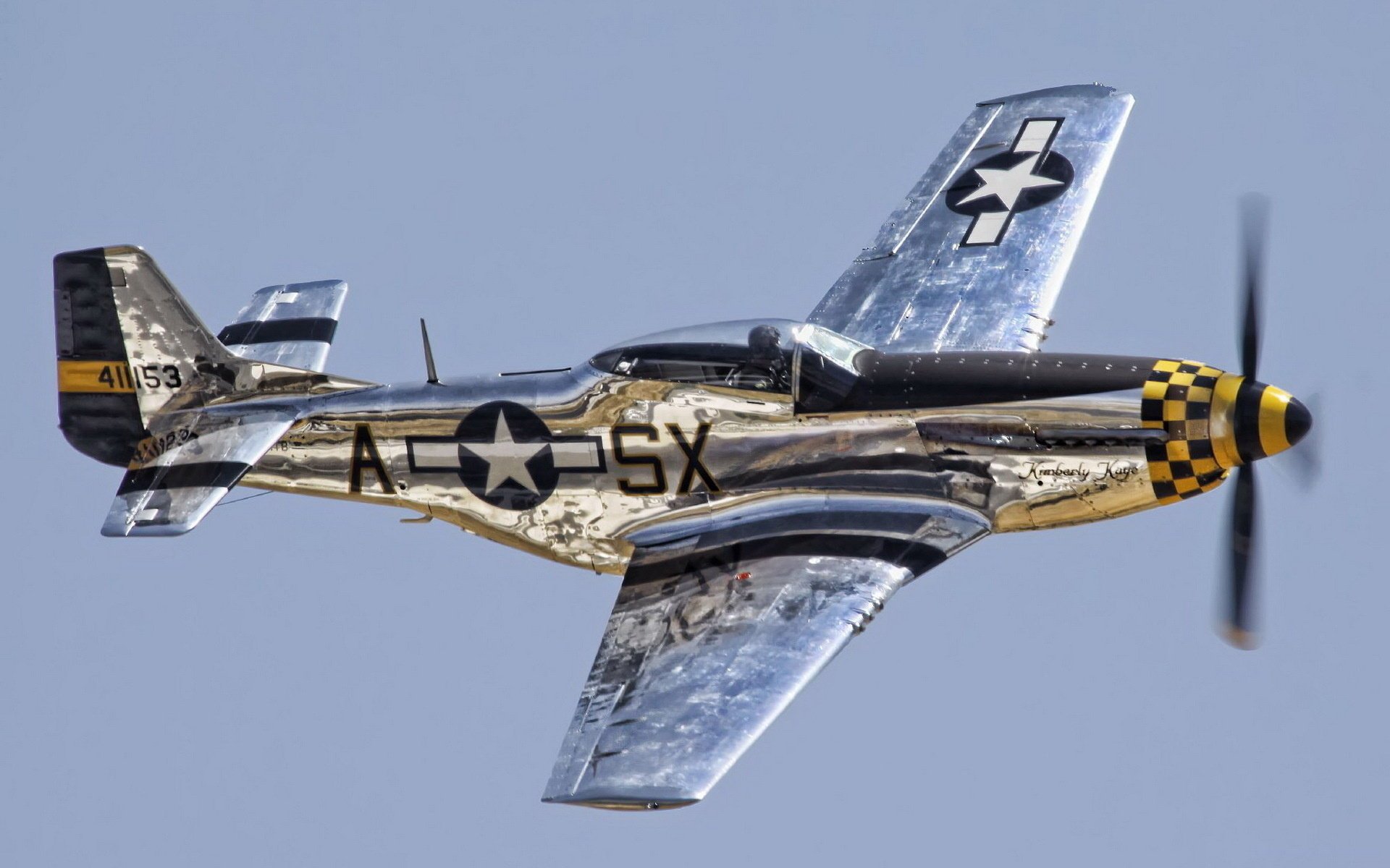 небо p-51 mustang самолет