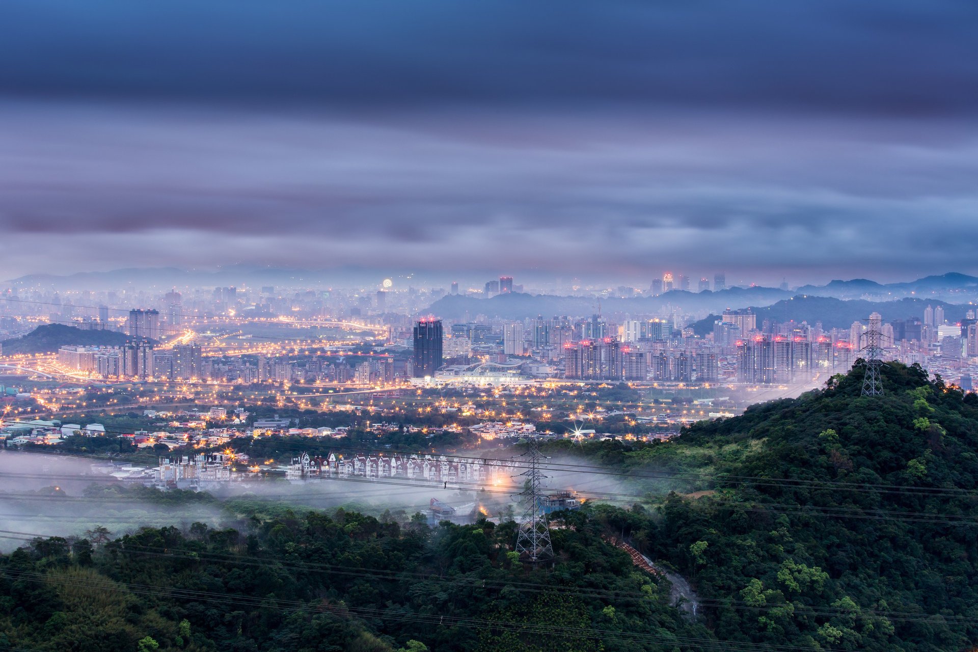 azul china taipei república popular china amanecer taiwán mañana ciudad