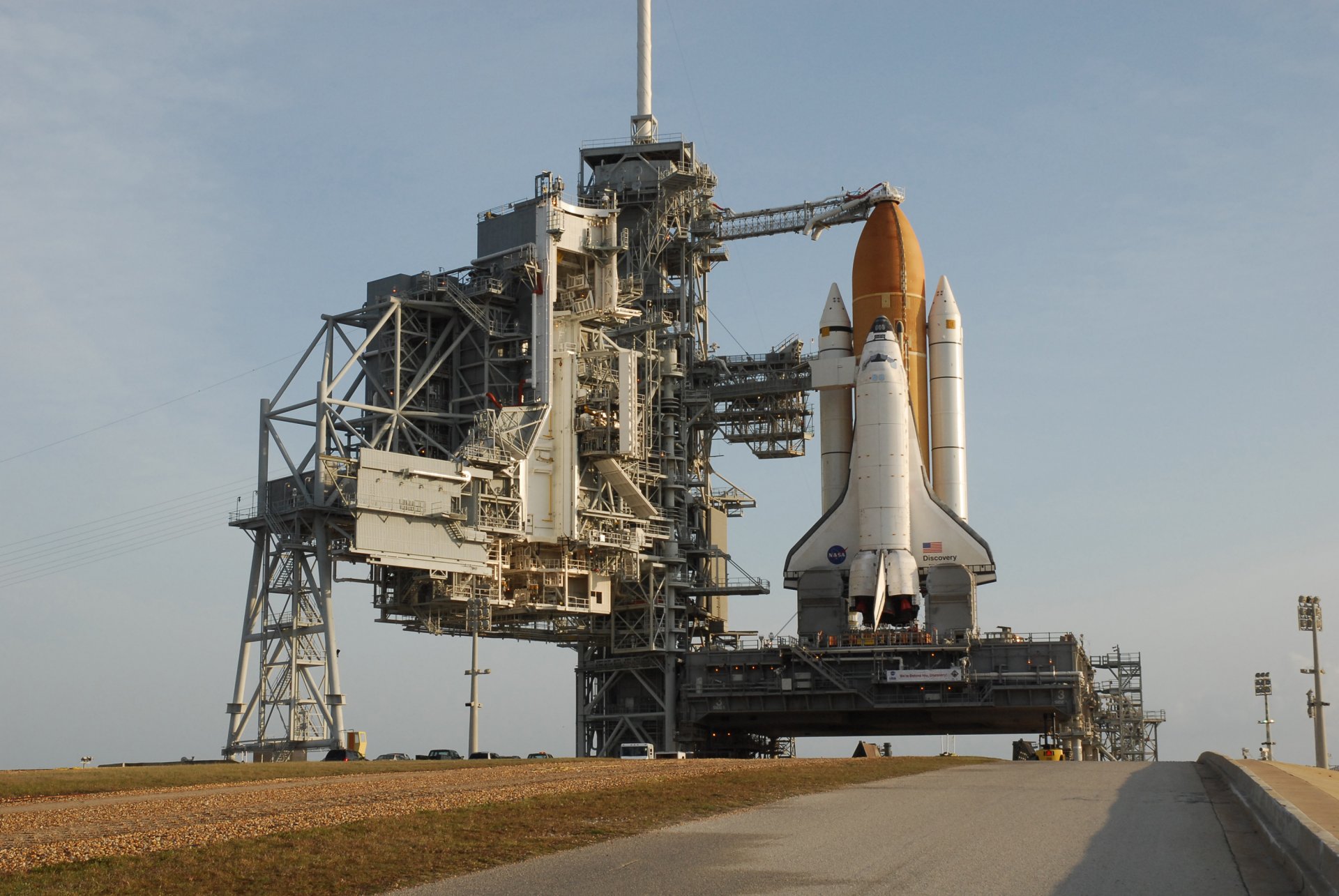 weltraumbahnhof startplatz discovery shuttle