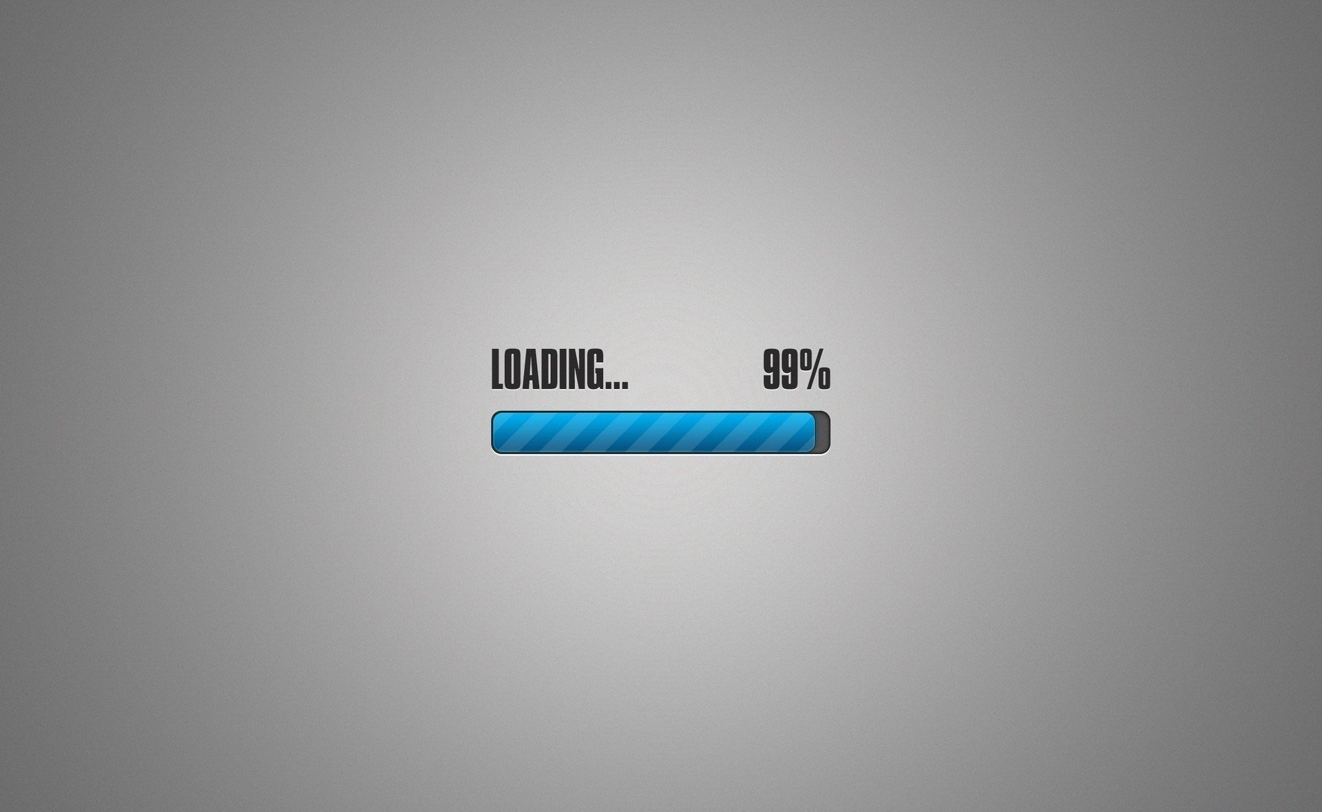 caricamento 99% loading sfondo grigio