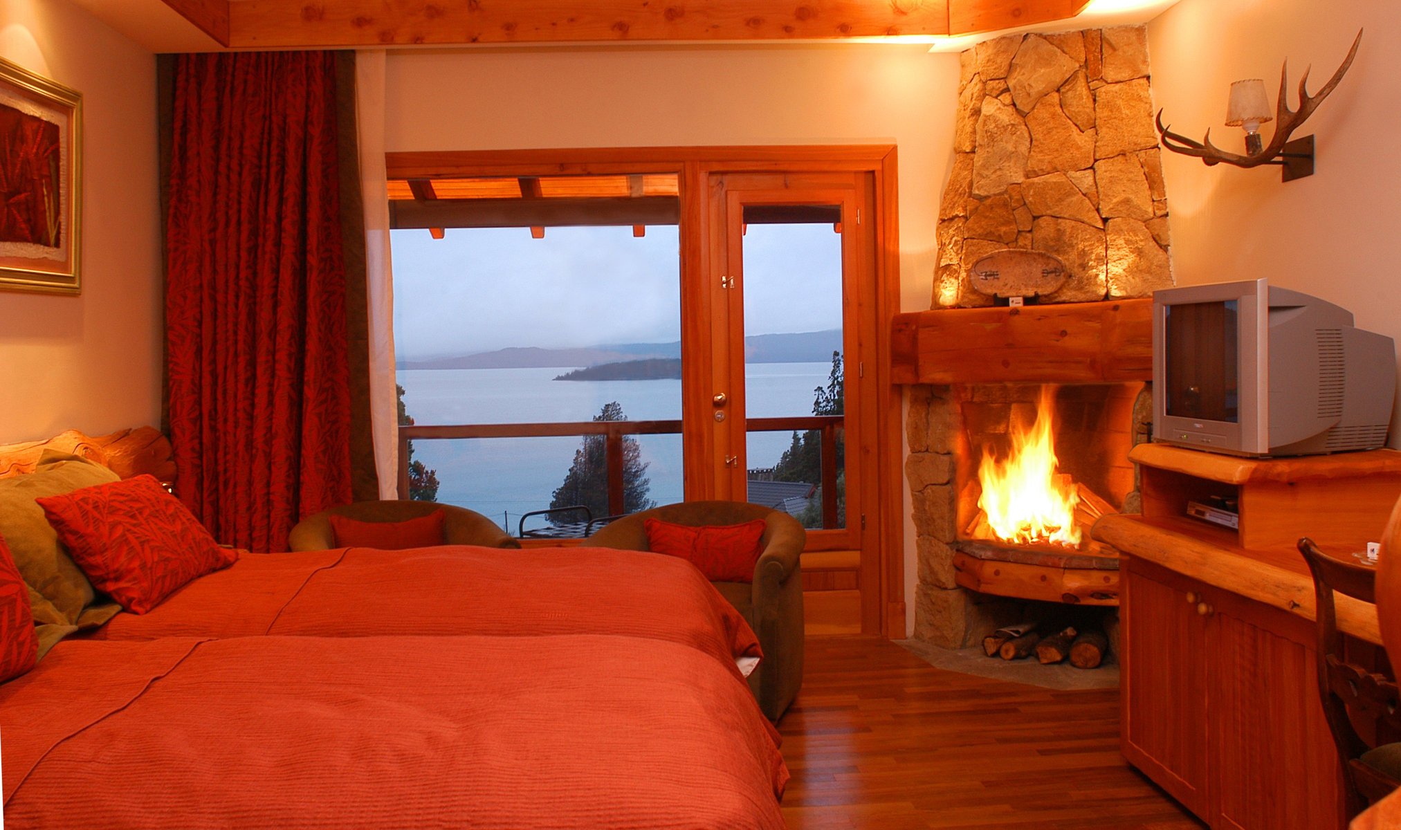 intérieur maison style chalet fazenda chambre conception