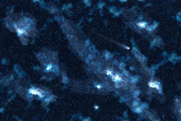 Migliaia di stelle nello spazio inarrestabile