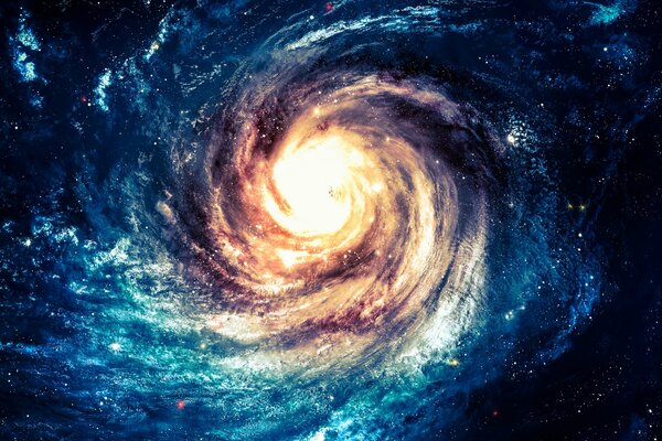 Una galaxia extraordinariamente hermosa retorcida en espiral