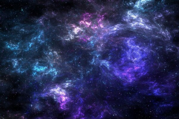 Cosmic nebulae with a magnificent color scheme