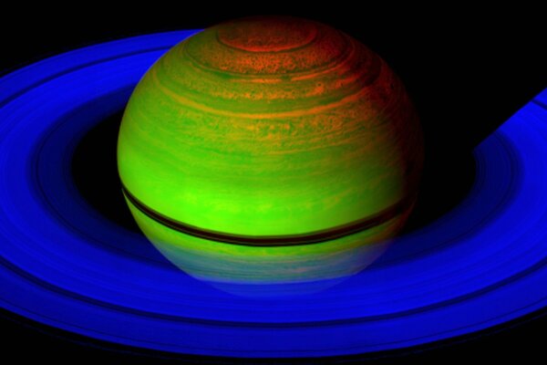 Graphic image of the planet Saturn