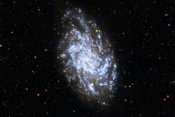 Spiral galaxy and stars in outer space