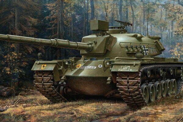 Dibujo del tanque alemán Bundeswehr