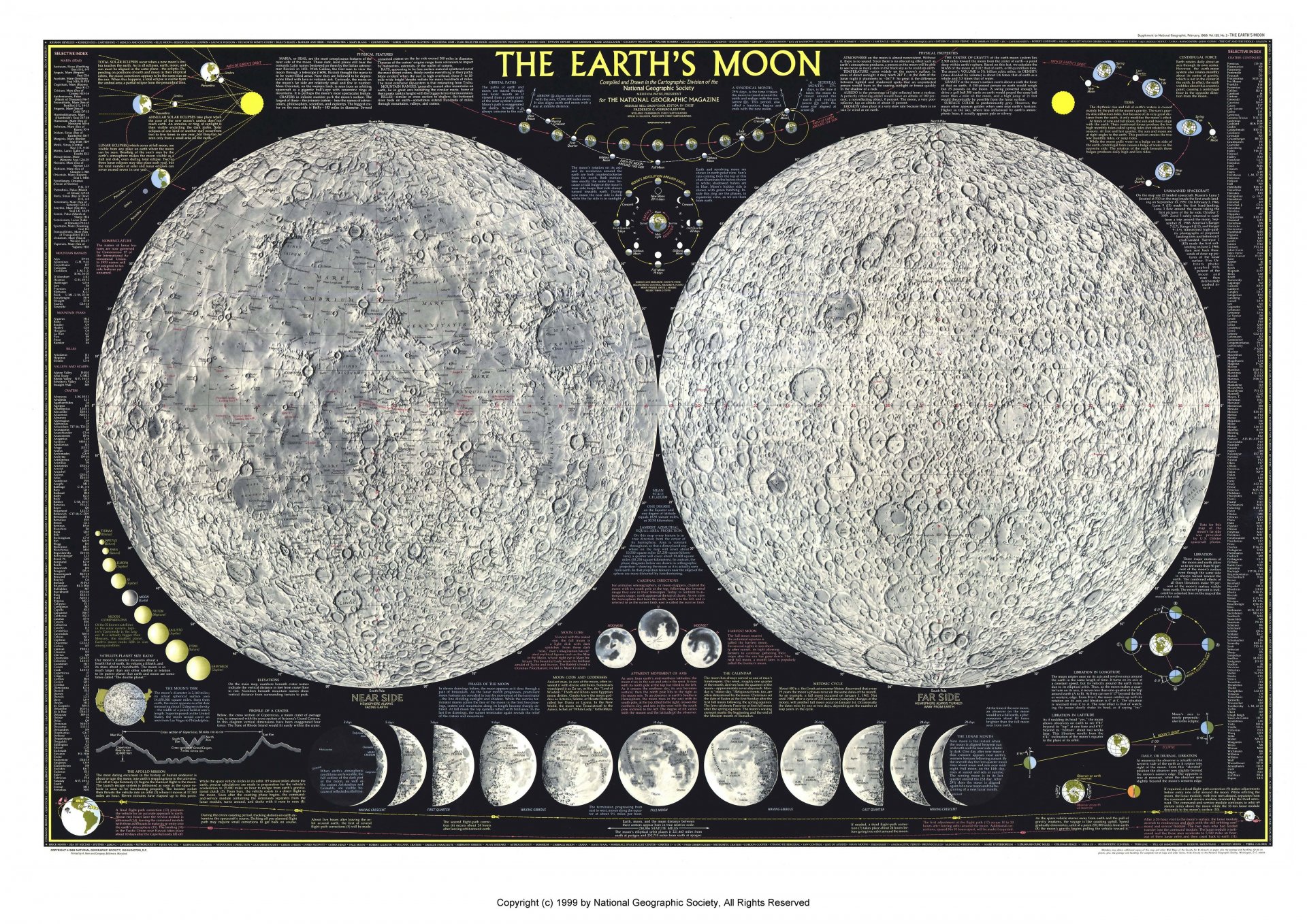 luna satellite mappa atlante