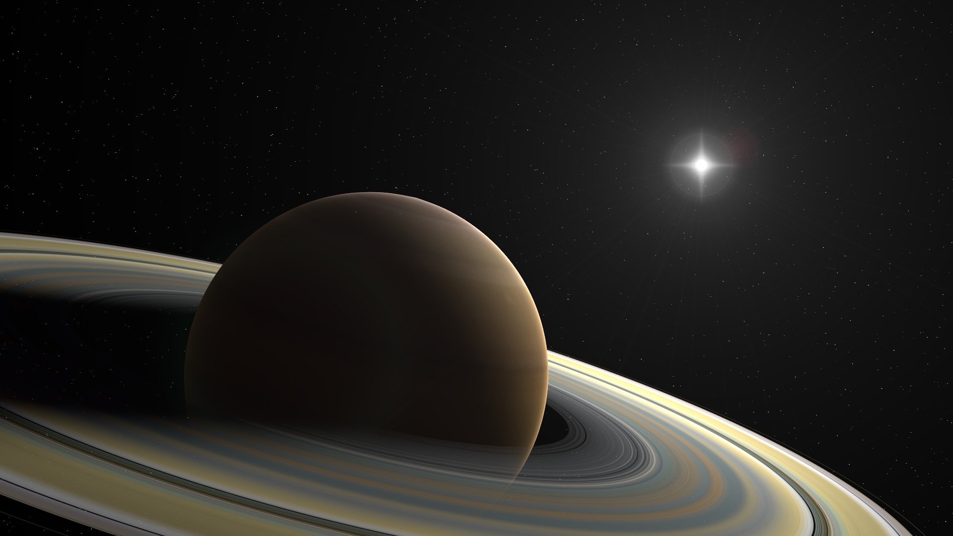 planète saturne anneaux étoile