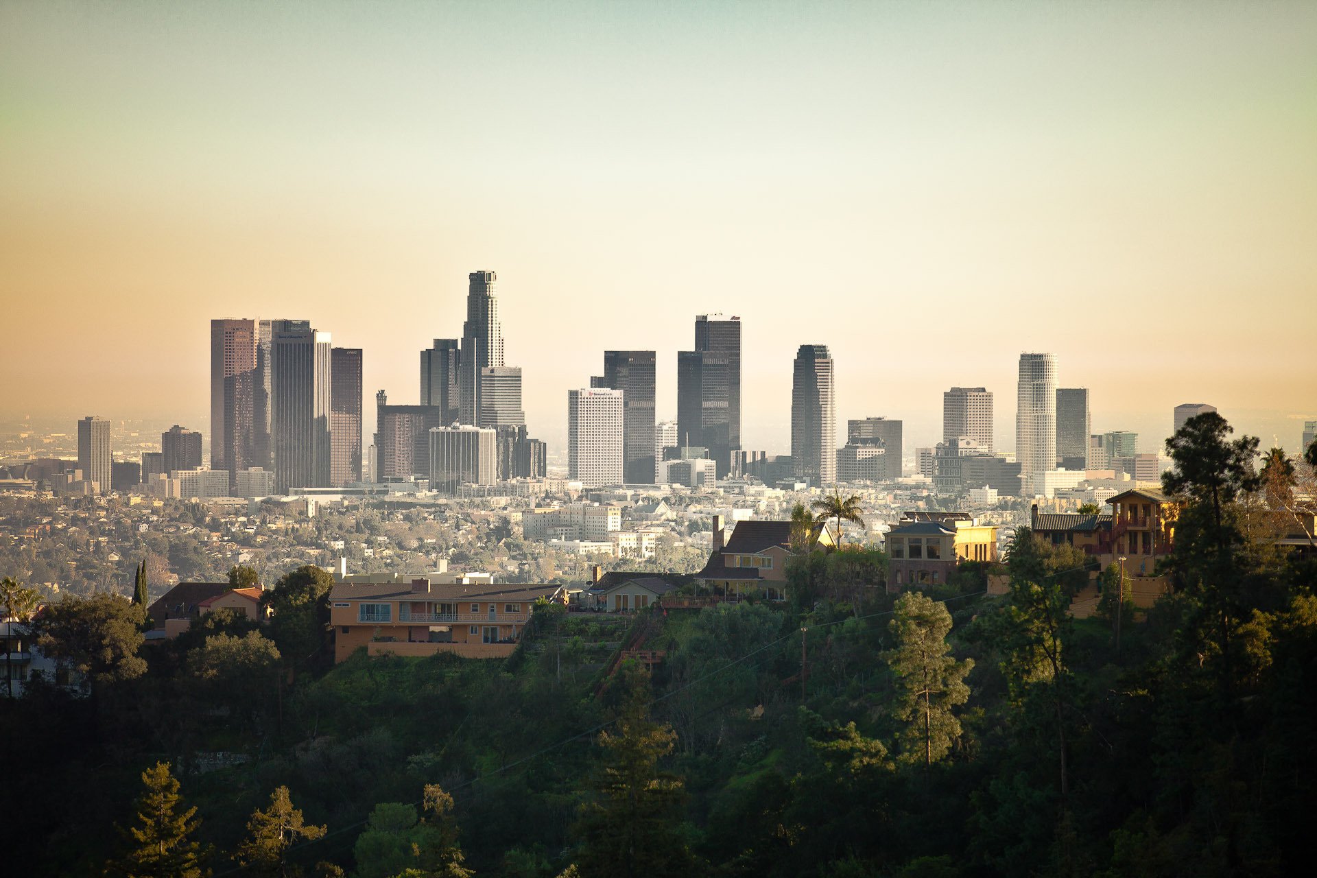 los angeles usa city skyline kalifornien stadt