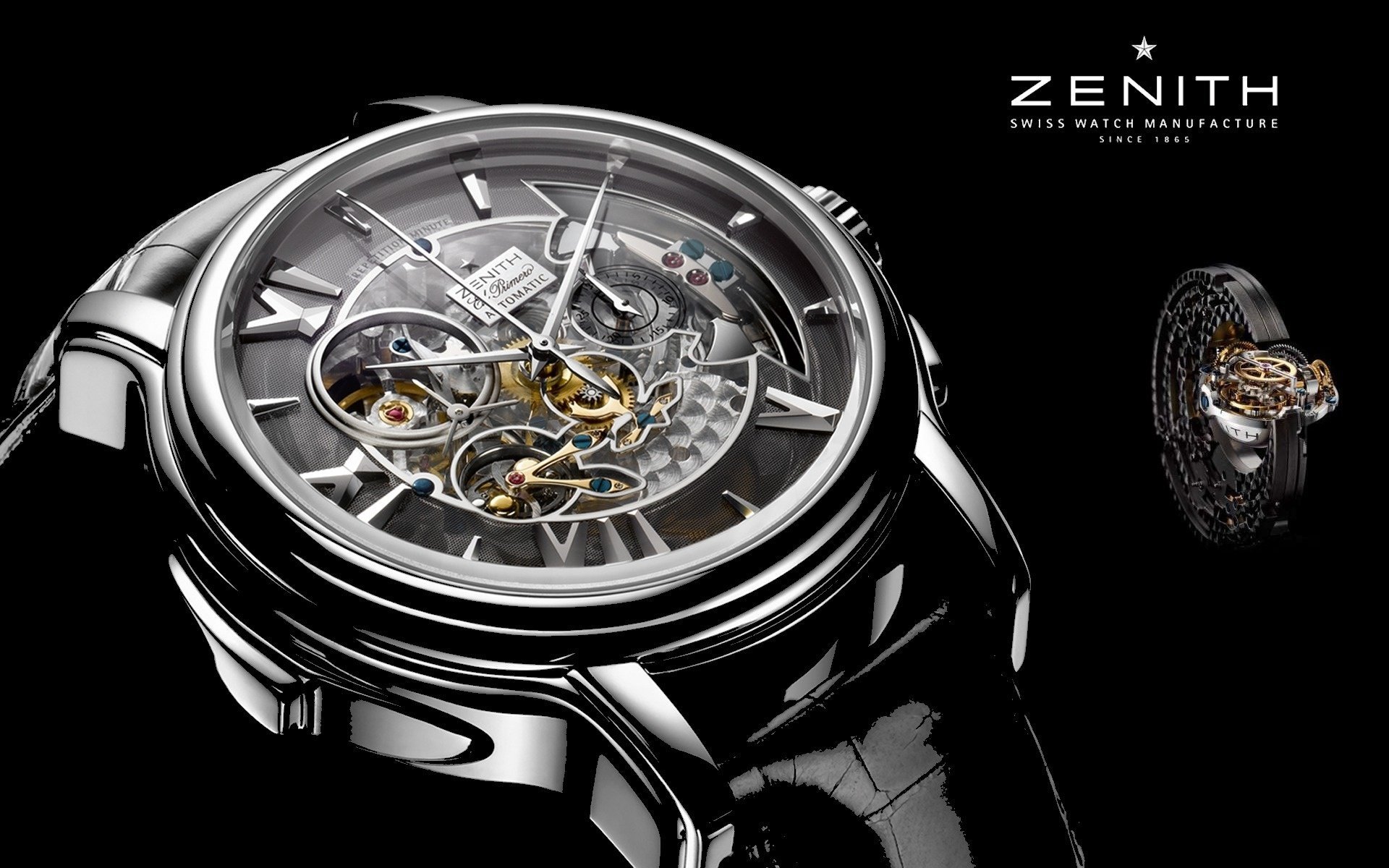 часы zenith watch black