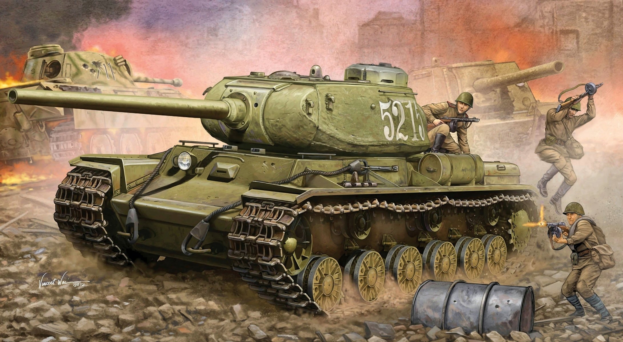 soviétique dessin klim voroshilov kv-85 char lourd