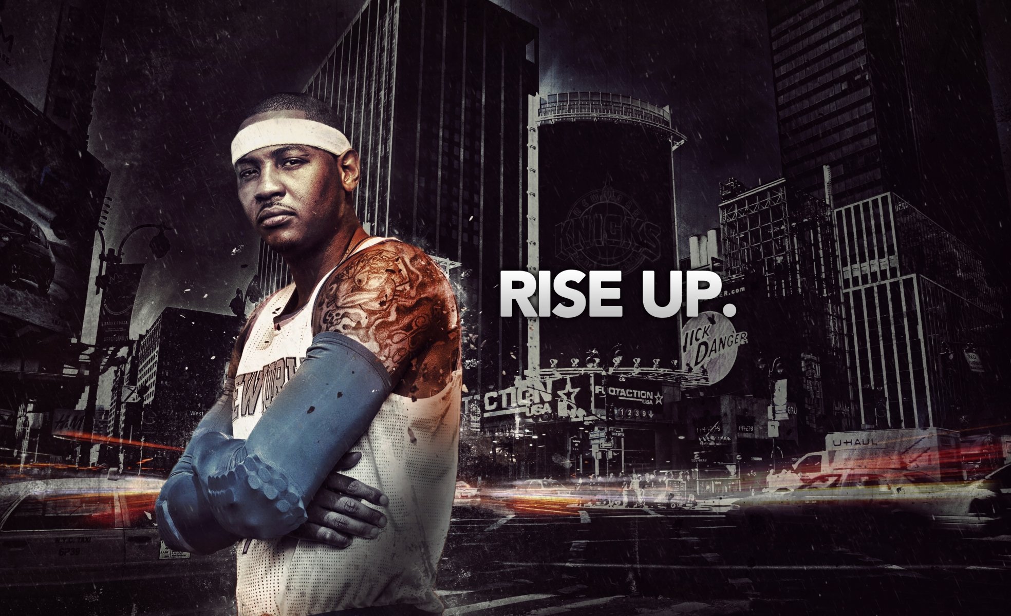 carmelo anthony new york knicks town tattoos nba basketball