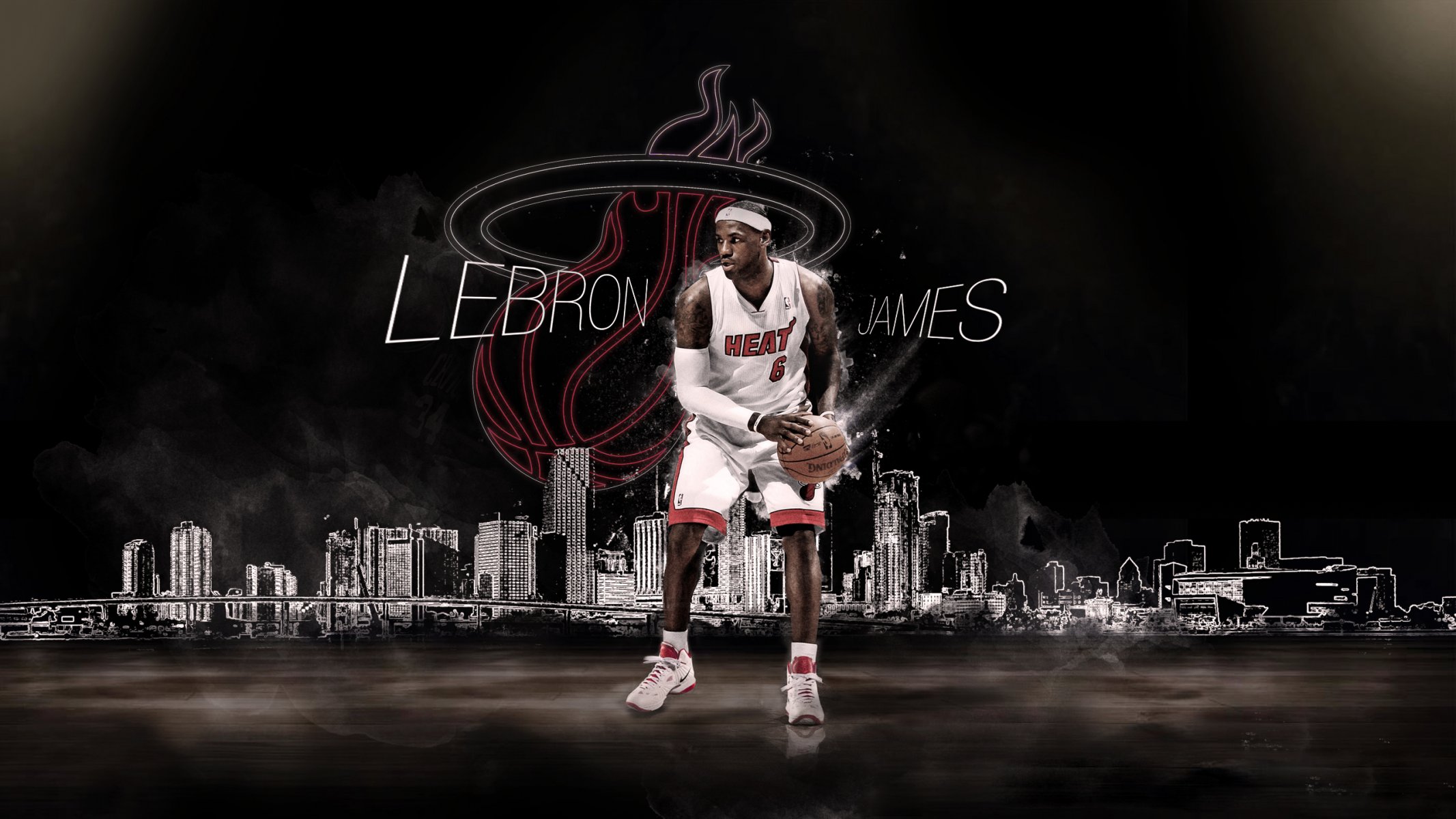 lebron james nba miami calore ha colpito basket sport palla sfondo