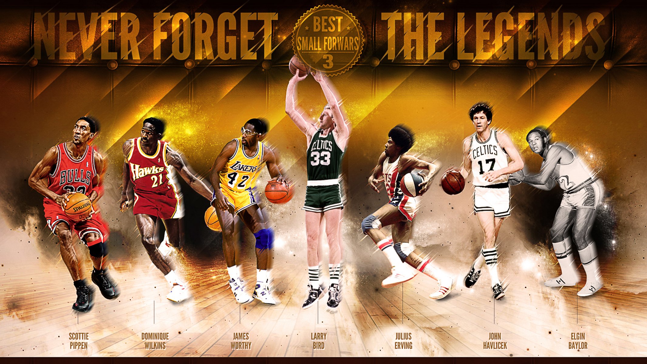 basket sport nba leggende scotty pippen dominic wilkins james degno larry bird julius irving john havlicka elgin baylor