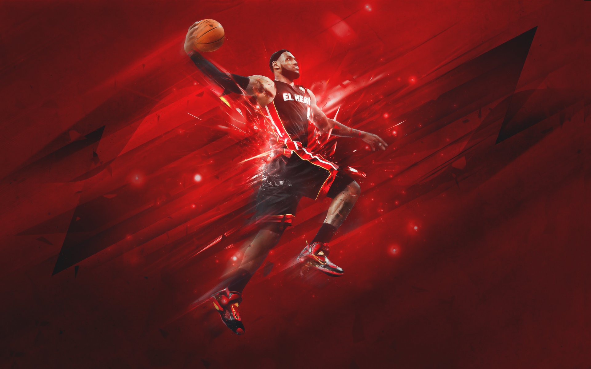 lebron james miami heat hit deportes baloncesto nba rojo