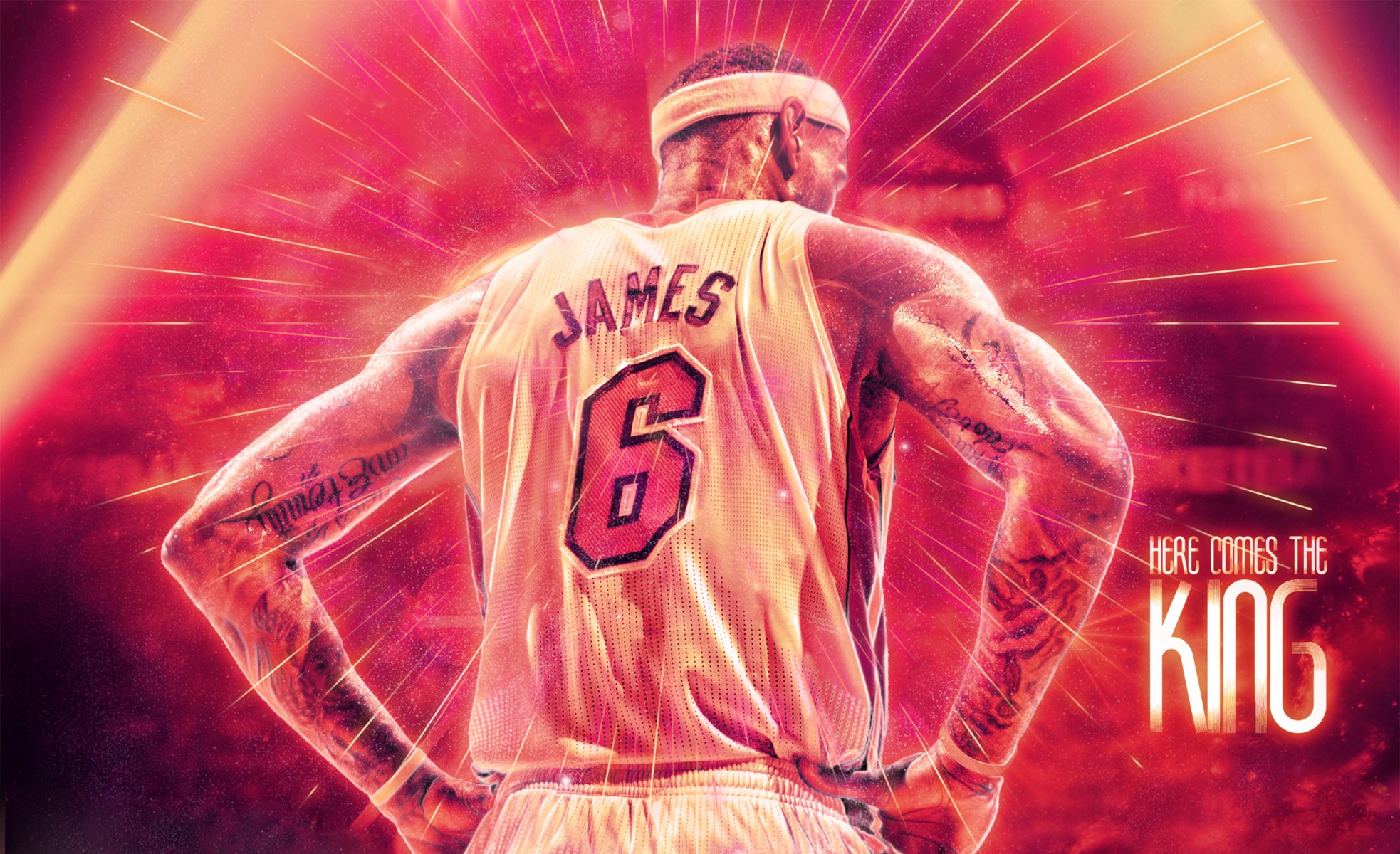 lebron james nba miami heat hit basket-ball spin joueur