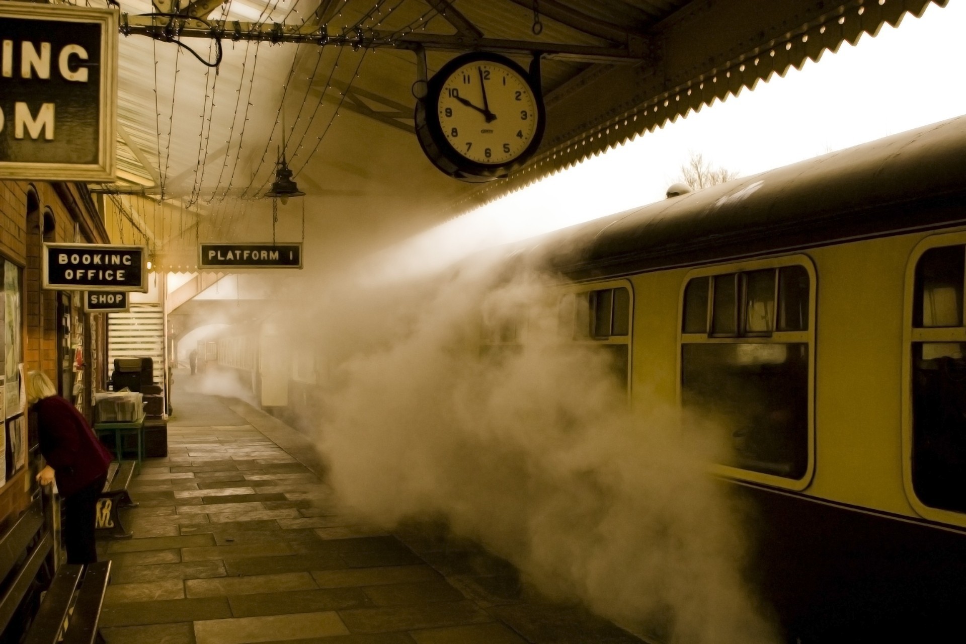 eisenbahn stuart zug bahnhof peron paar uhren