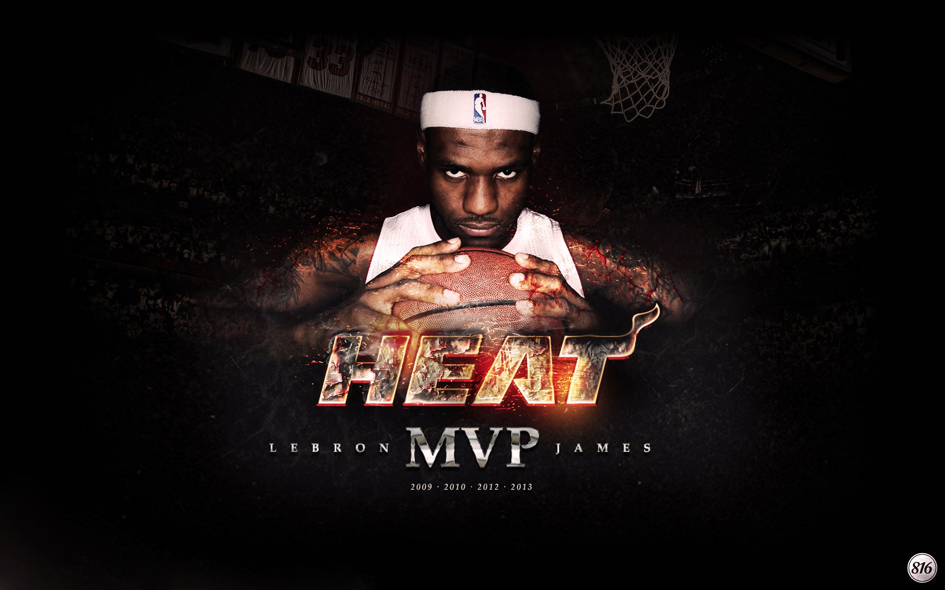 lebron james nba miami thermique fond balle basket-ball sport