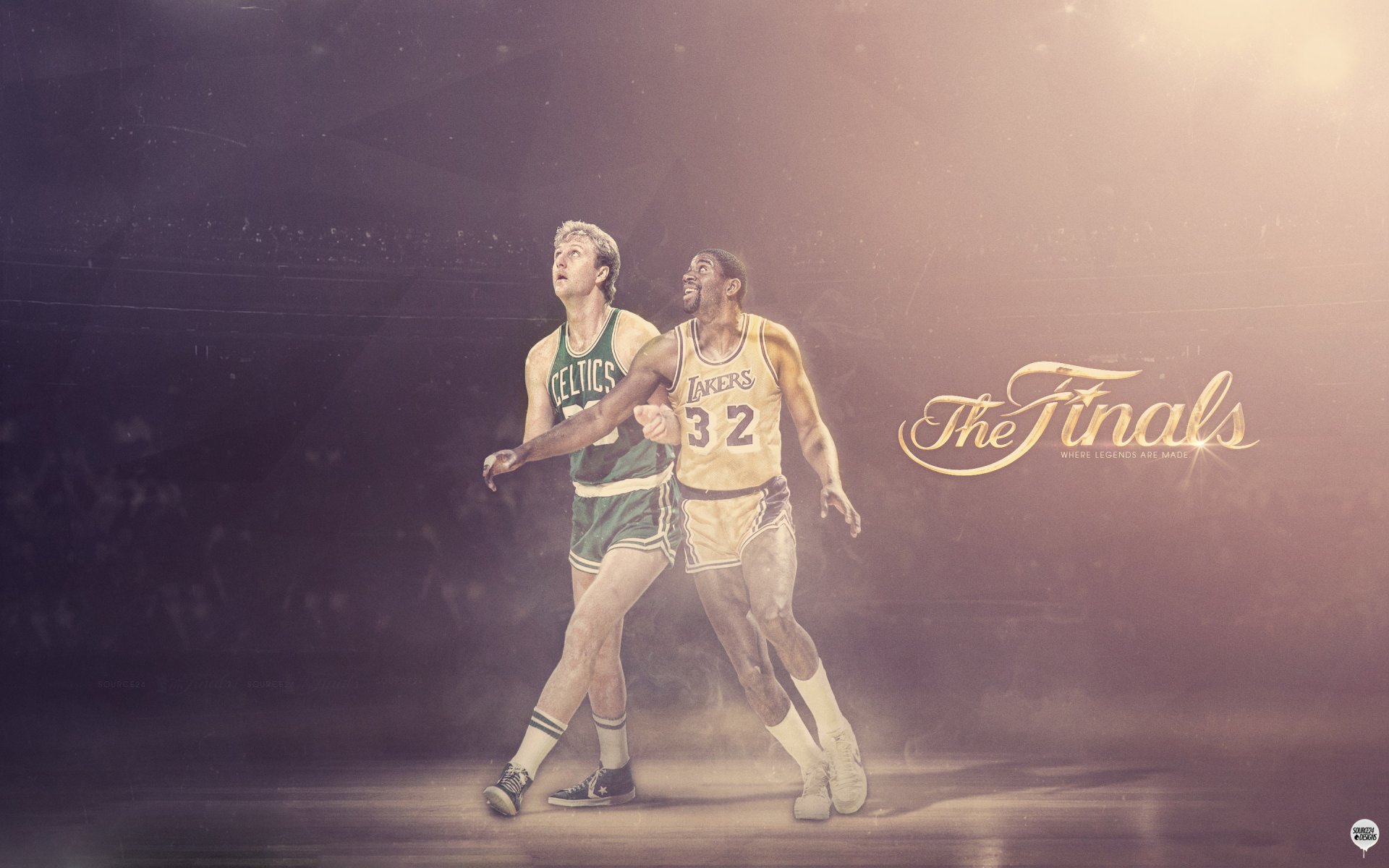 irwin johnson magic johnson larry bird los angeles lakers boston celtics legenden sport basketball nba