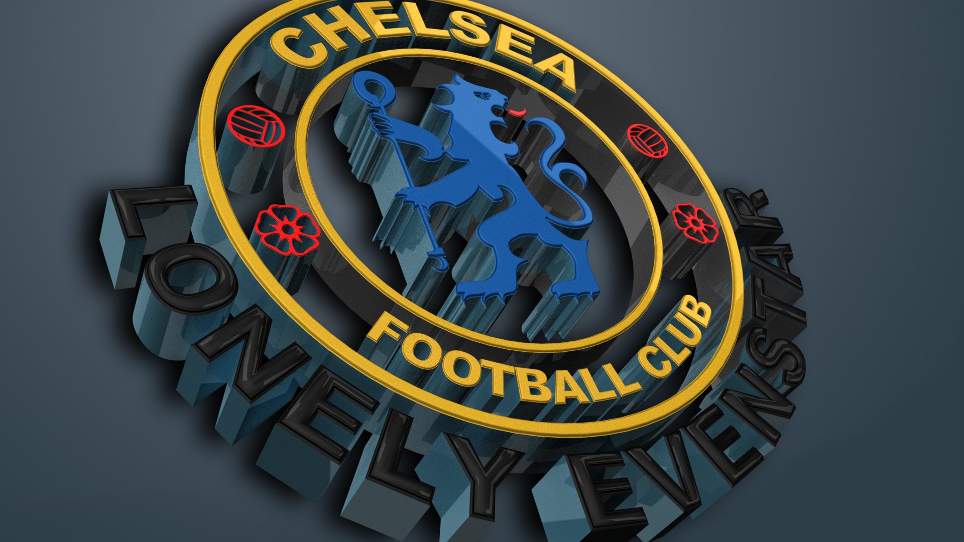 chelsea logo campioni 3d