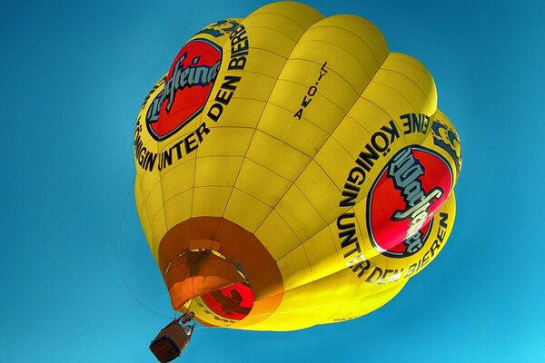 Sports ball on a blue sky background