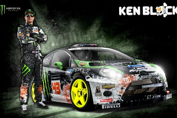 Ken Block with ford rallycross