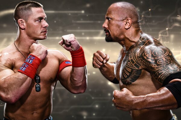 The Rock Johnson vs. John Cena