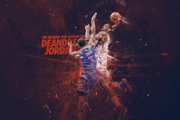 Jugadores de baloncesto DeAndre Jordan y Brendon Knight