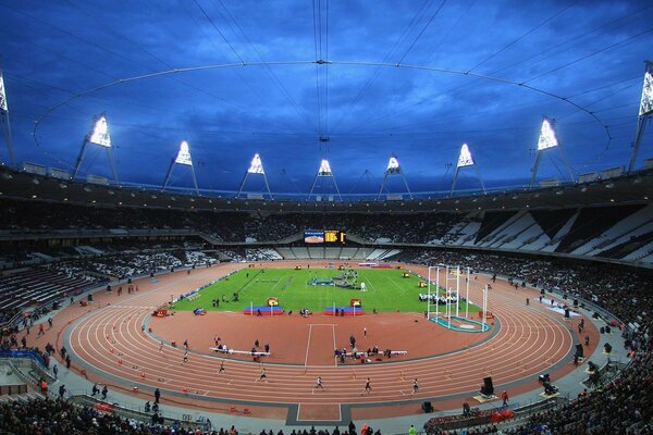 Schickes Stadion in London bei den Olympischen Spielen