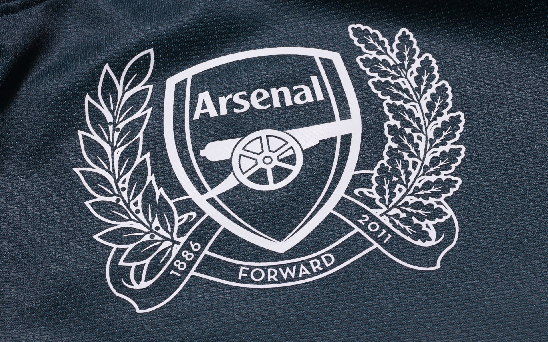 arsenal club de fútbol gunners emblema logotipo escudo de armas tela fondo