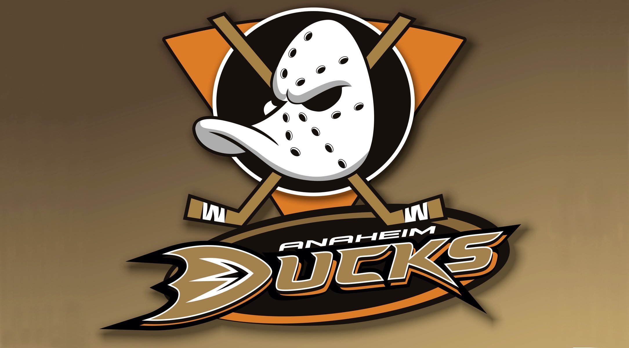 anaheim ducks nhl eishockey maske schläger hintergrund sport spiel logo