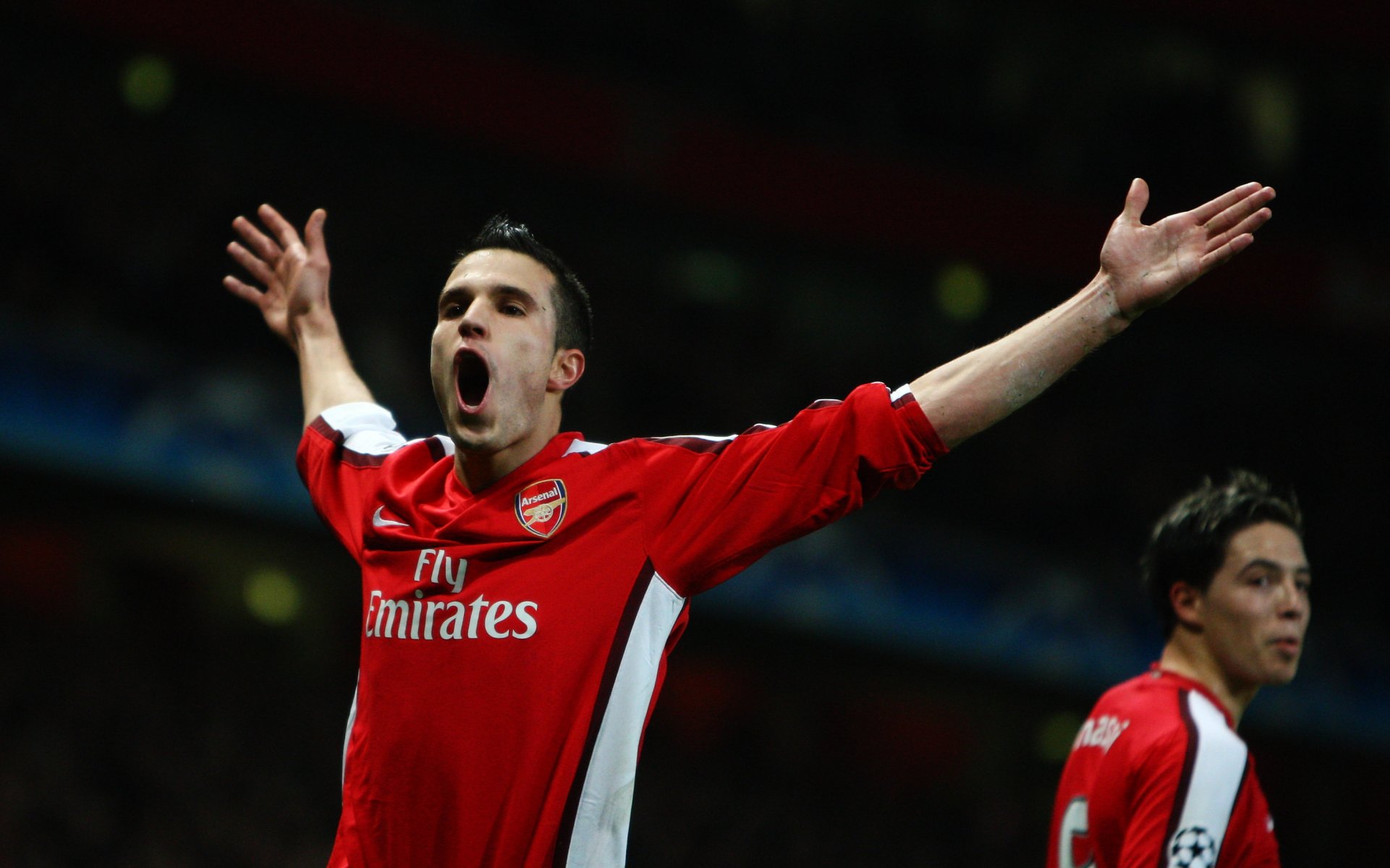 robin van persie samir nasri arsenal football