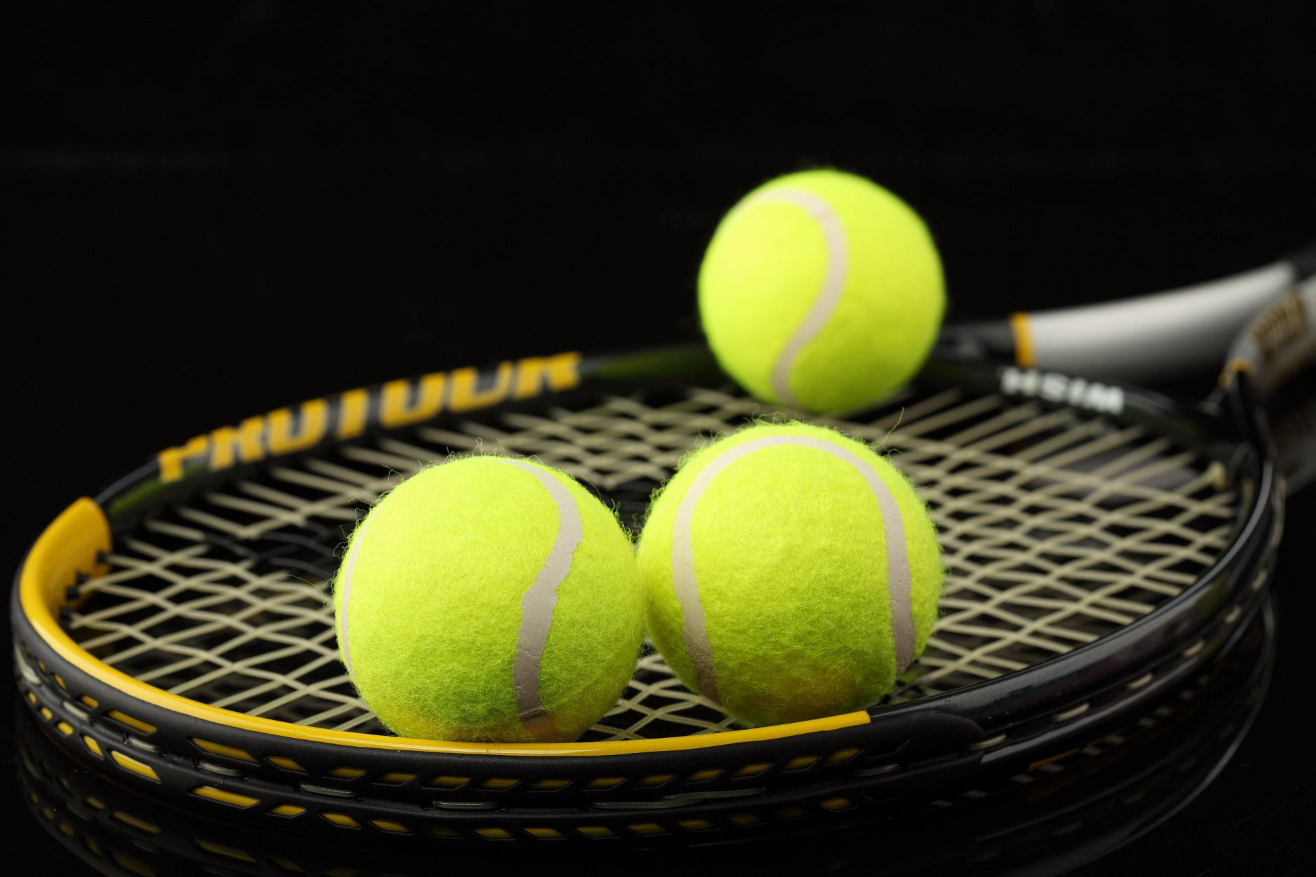 tennis bike balls close up