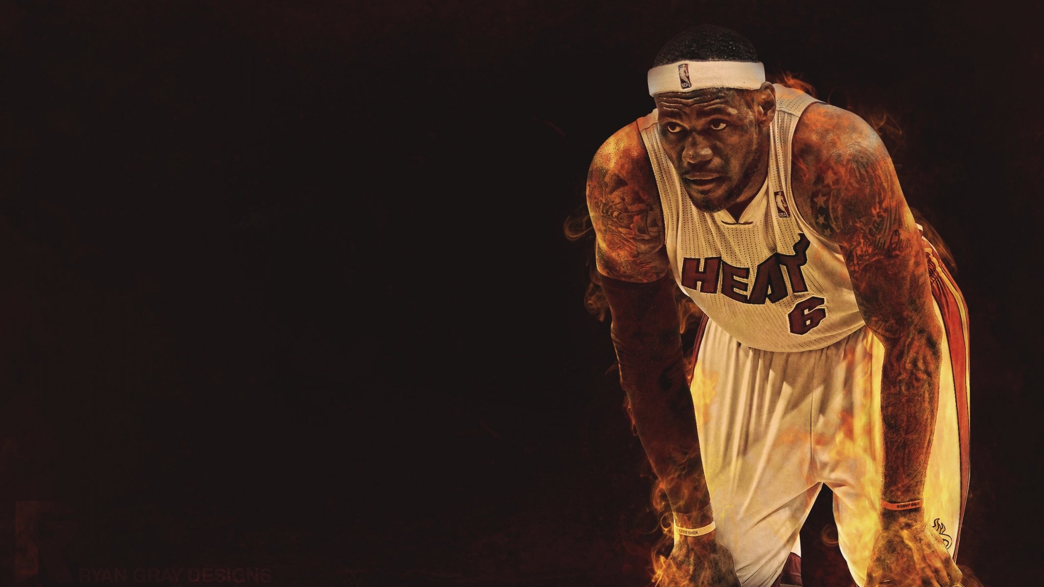 lebron james miami heat nba fire basketball player