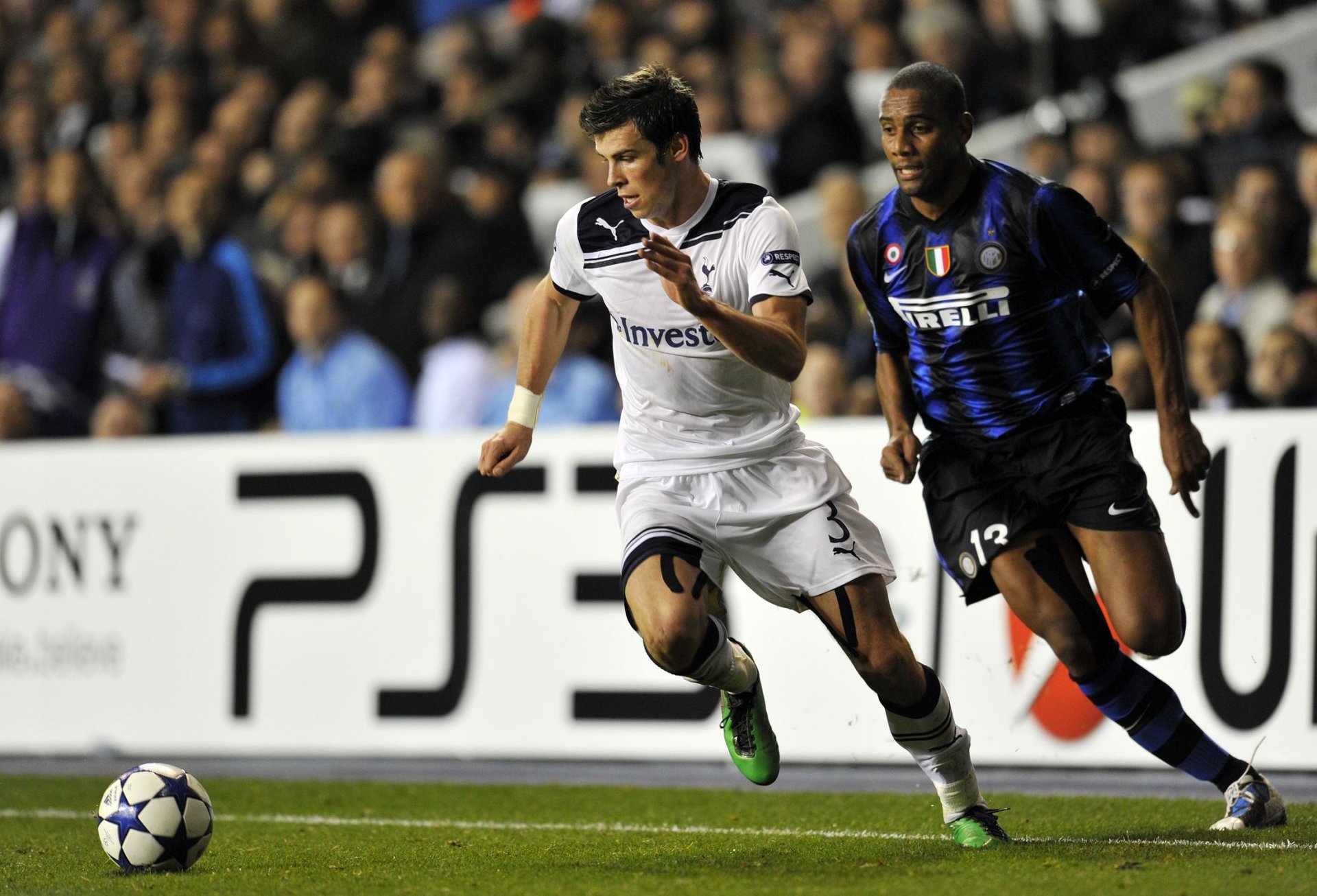 gareth bale maicon tottenham inter football