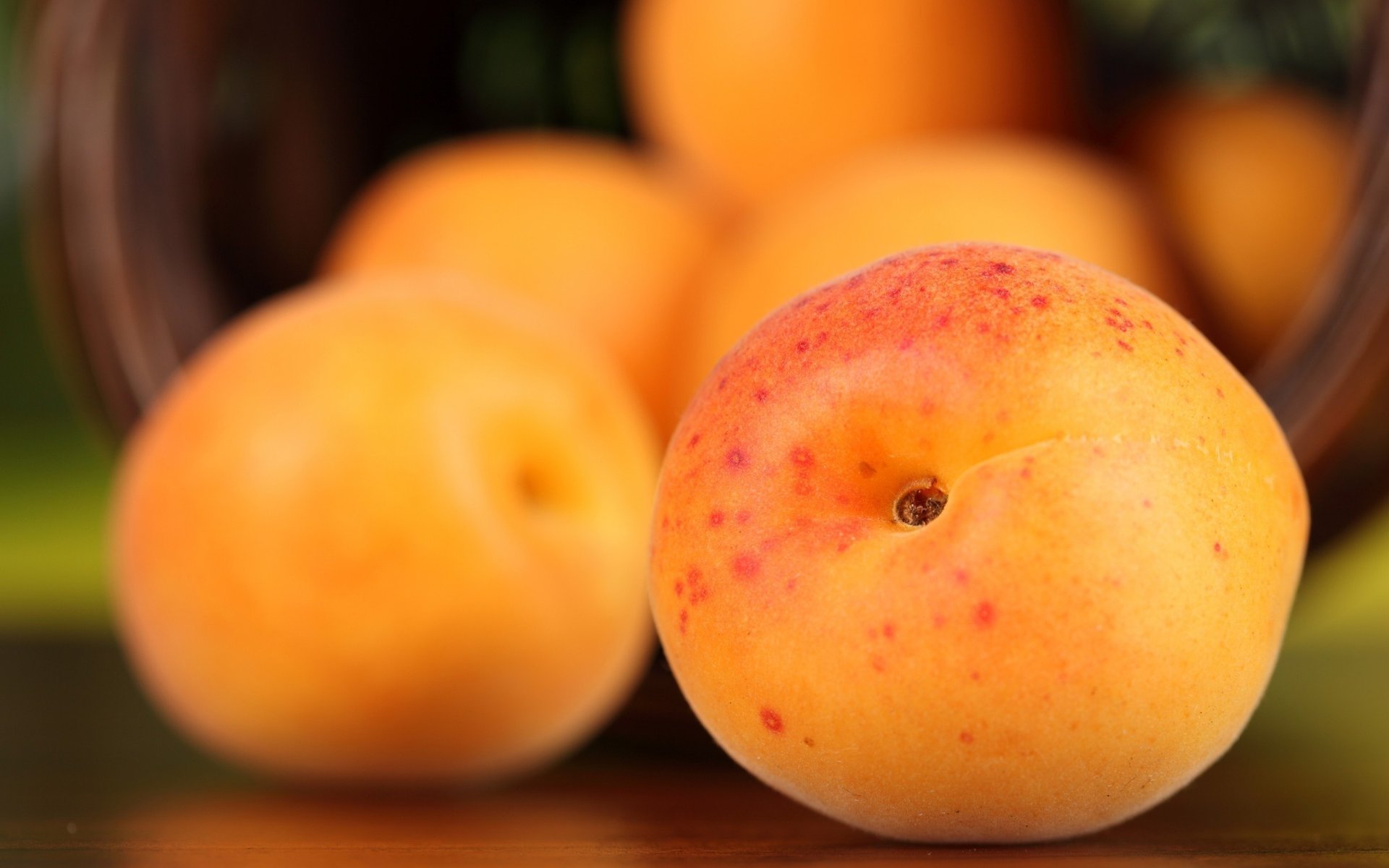 peaches basket fruit orange