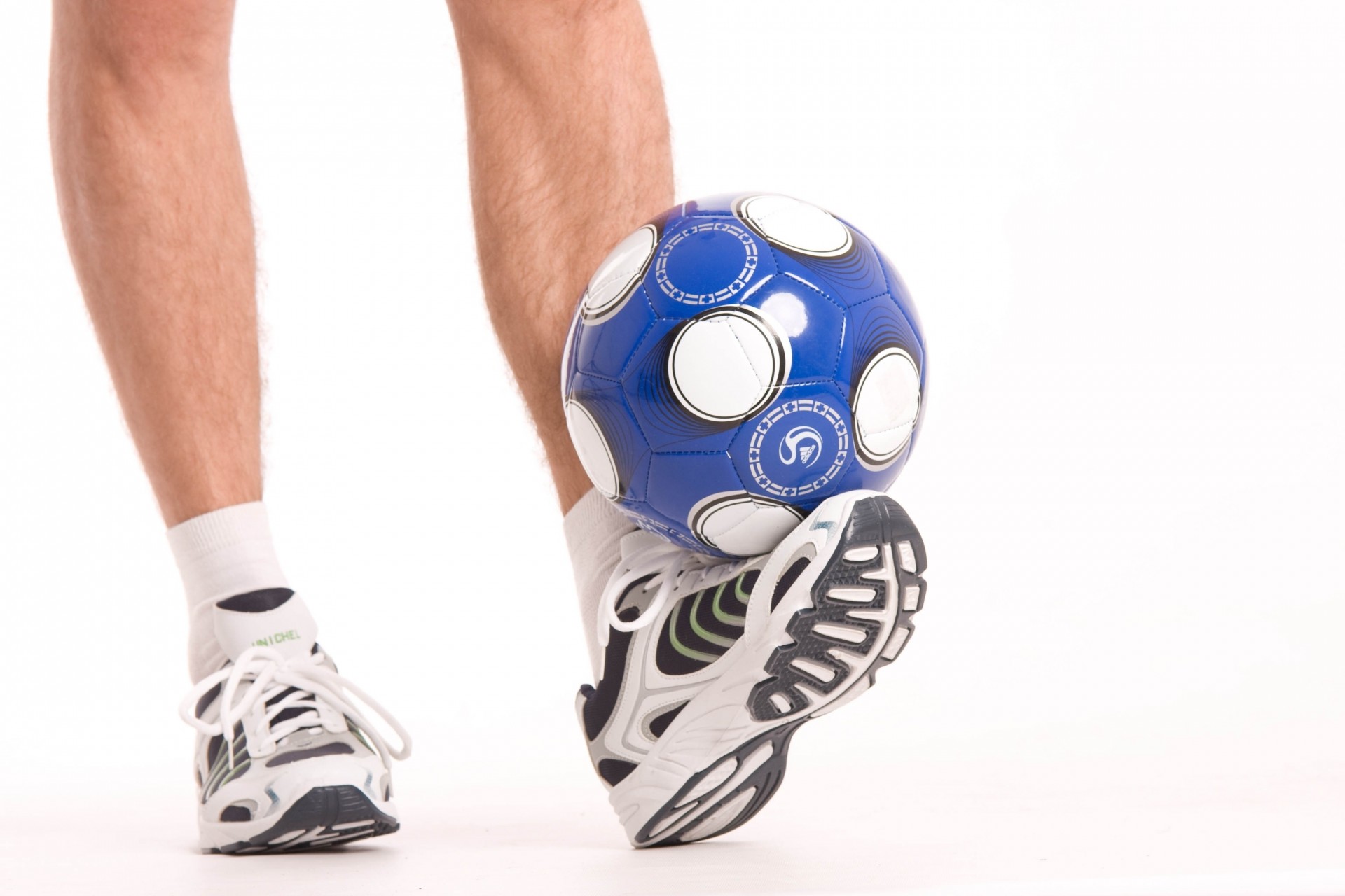 football shoes white background feet ball