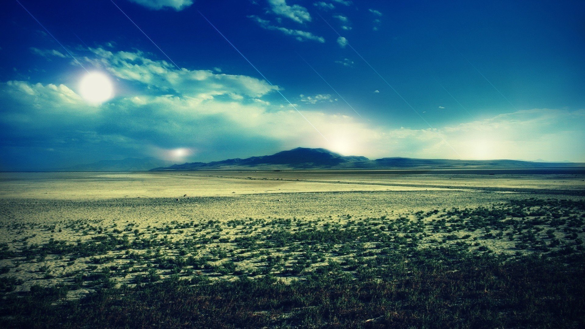 natur gras landschaft berge himmel bäume wolken