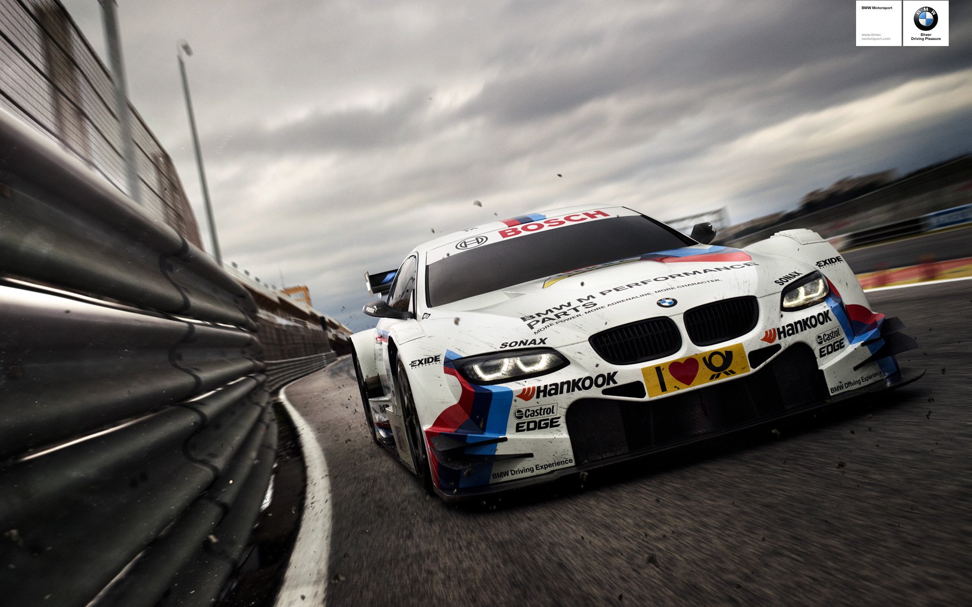 bmw dtm motorsport asfalt hankook bmw taczka wyścigi bolid prędkość pierścień tor tor angel eyes sport bmw m3 m power parebrick