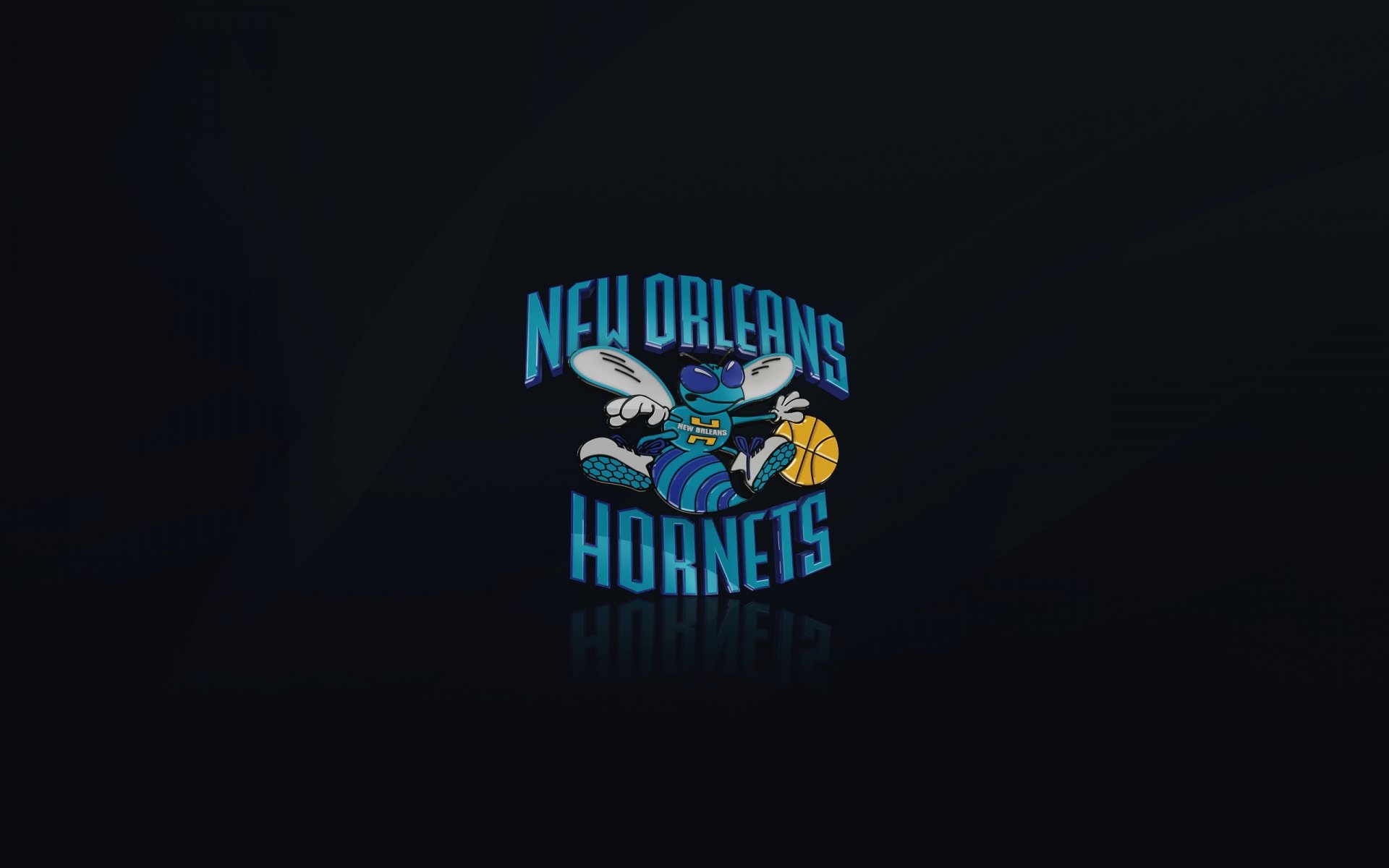 new orleans nba basketball schwarz blau logo hornissen