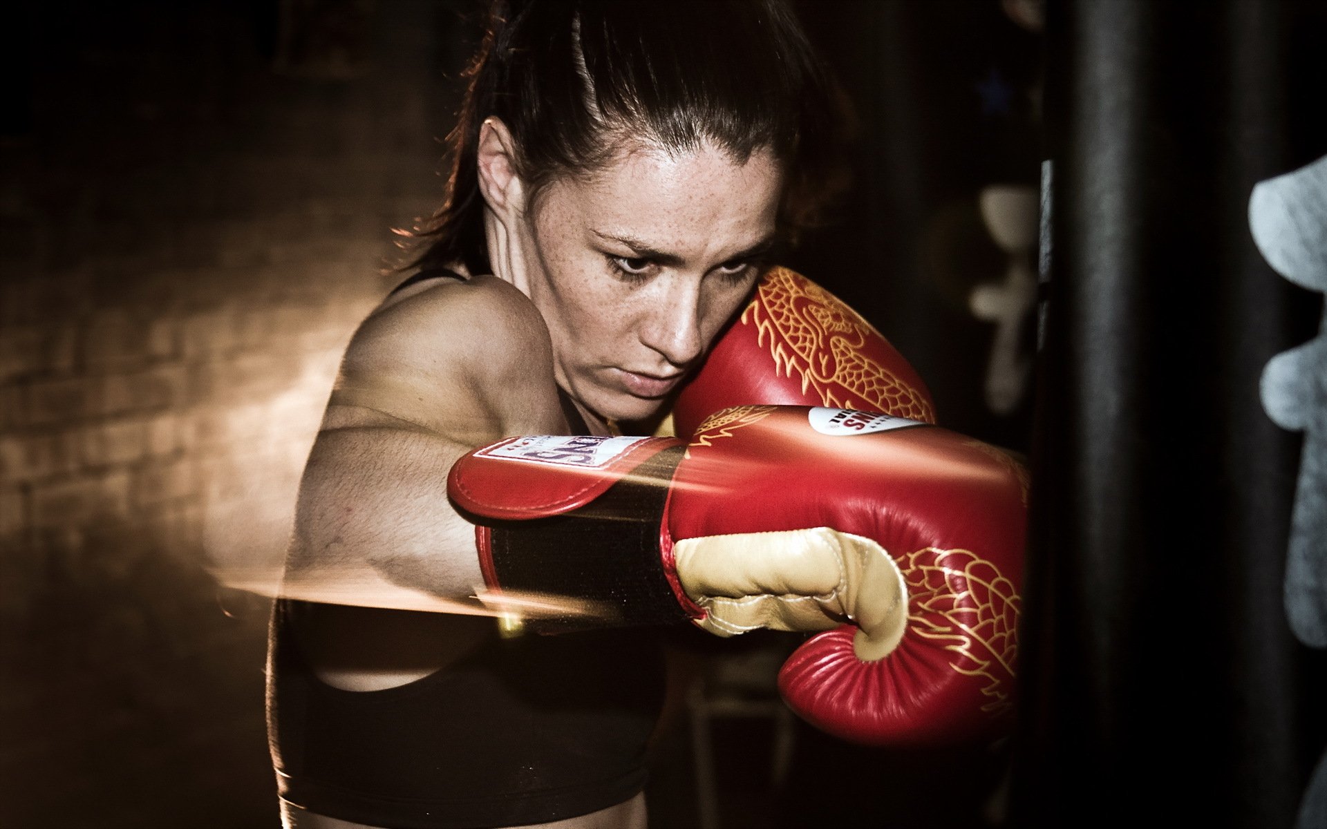 deporte boxeo chica entrenamiento