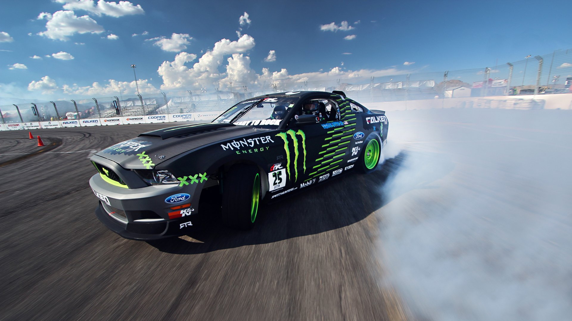 ford mustang gt drift tuning sportcar smoke clouds competition