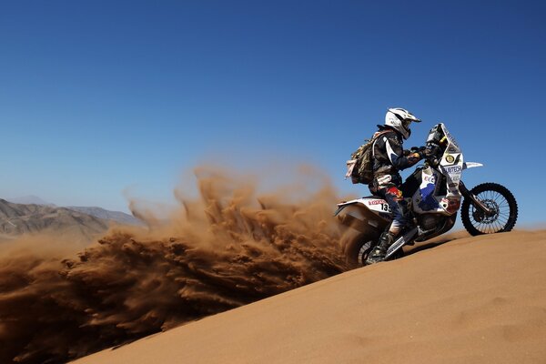 Motorcycle rally in the desert