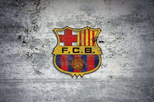 Football club icon on a gray background