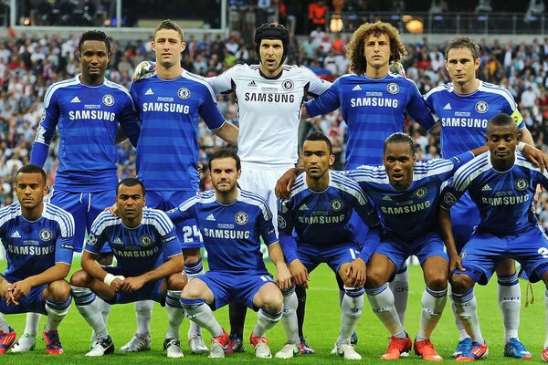 Chelsea team in the Champions League final