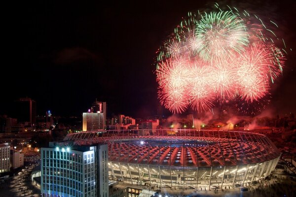 Festive fireworks, Euro 2012 Olympic