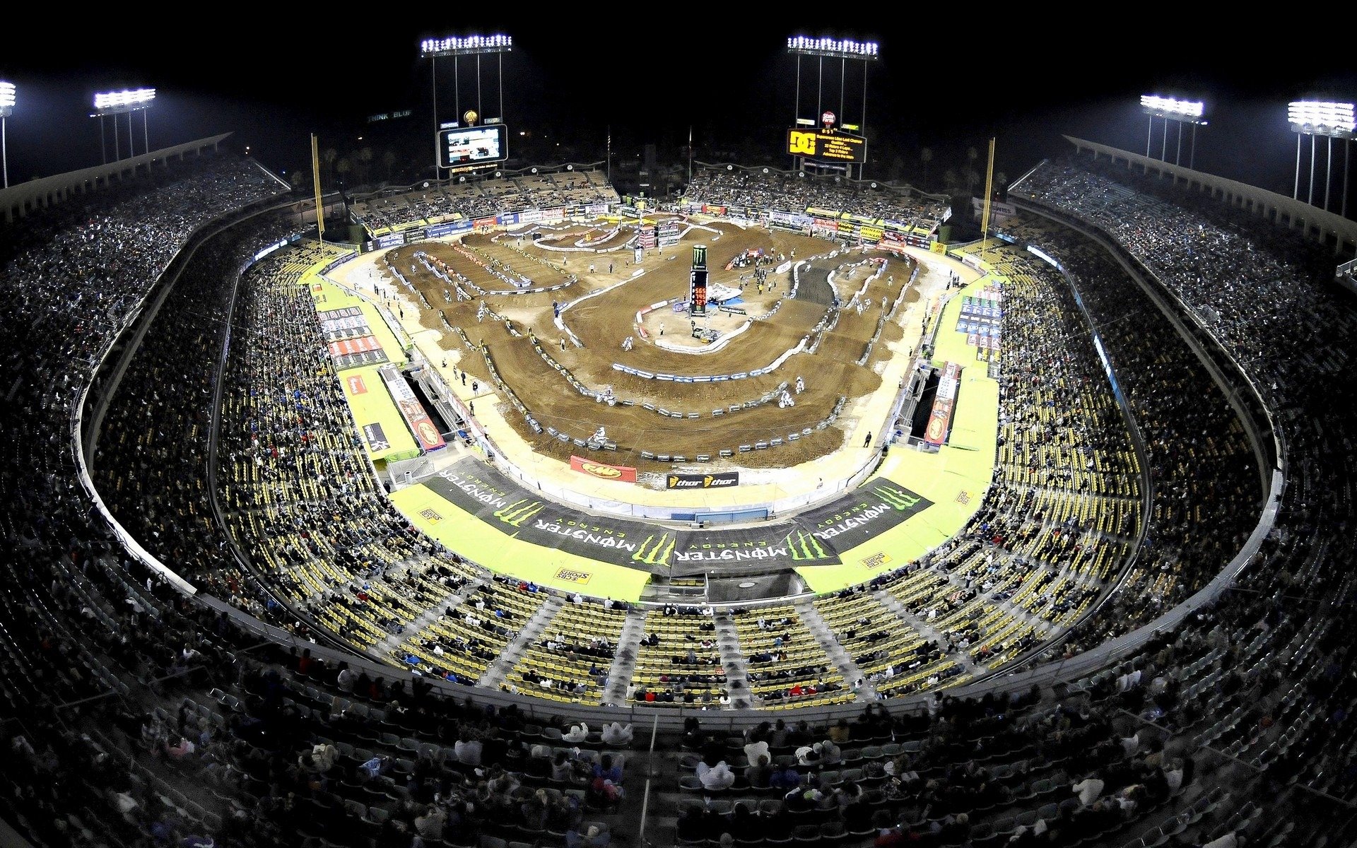 estadio pista de motos gradas carrera