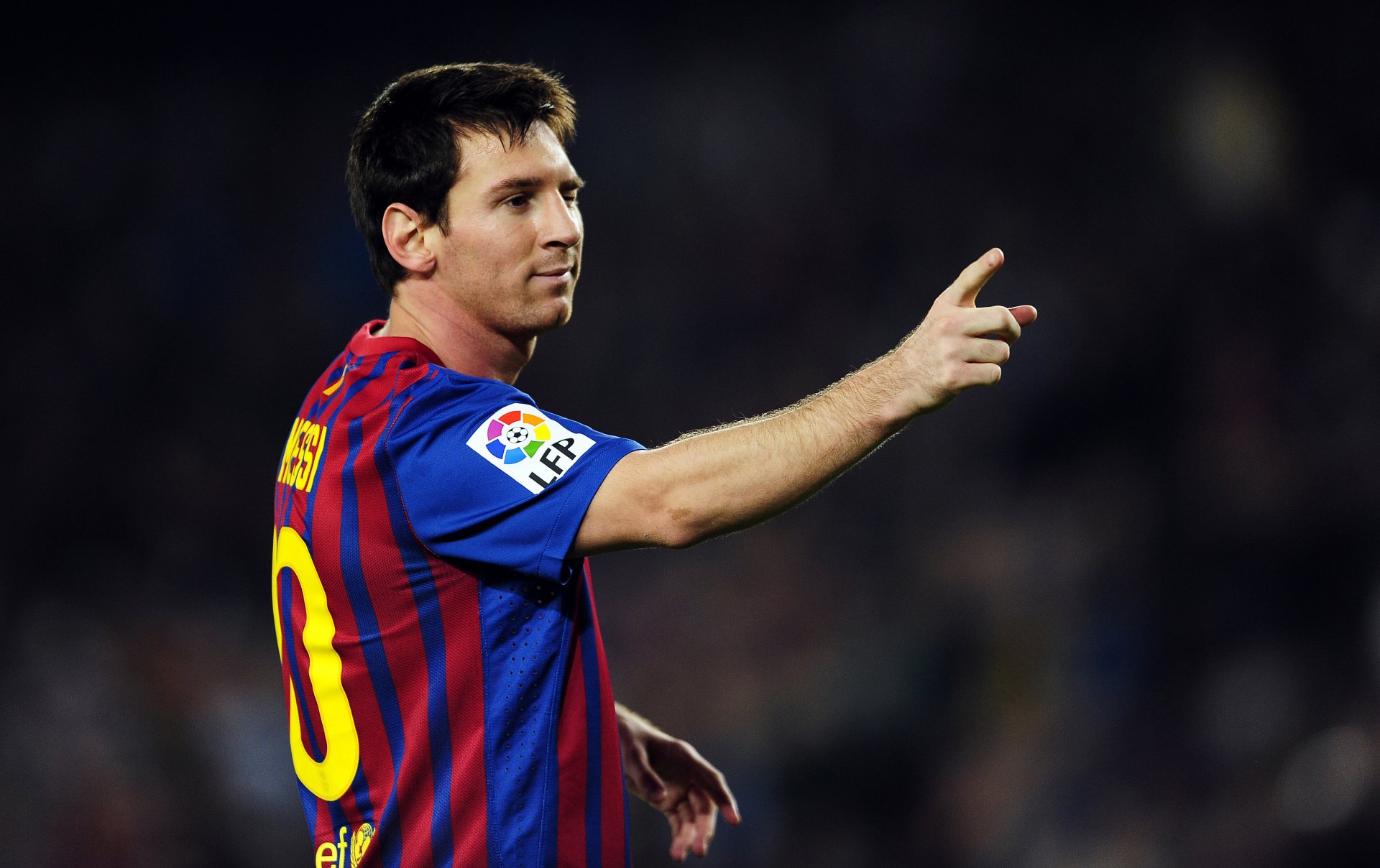 lionel messi tor feier augenzwinkern fc barcelona camp nou