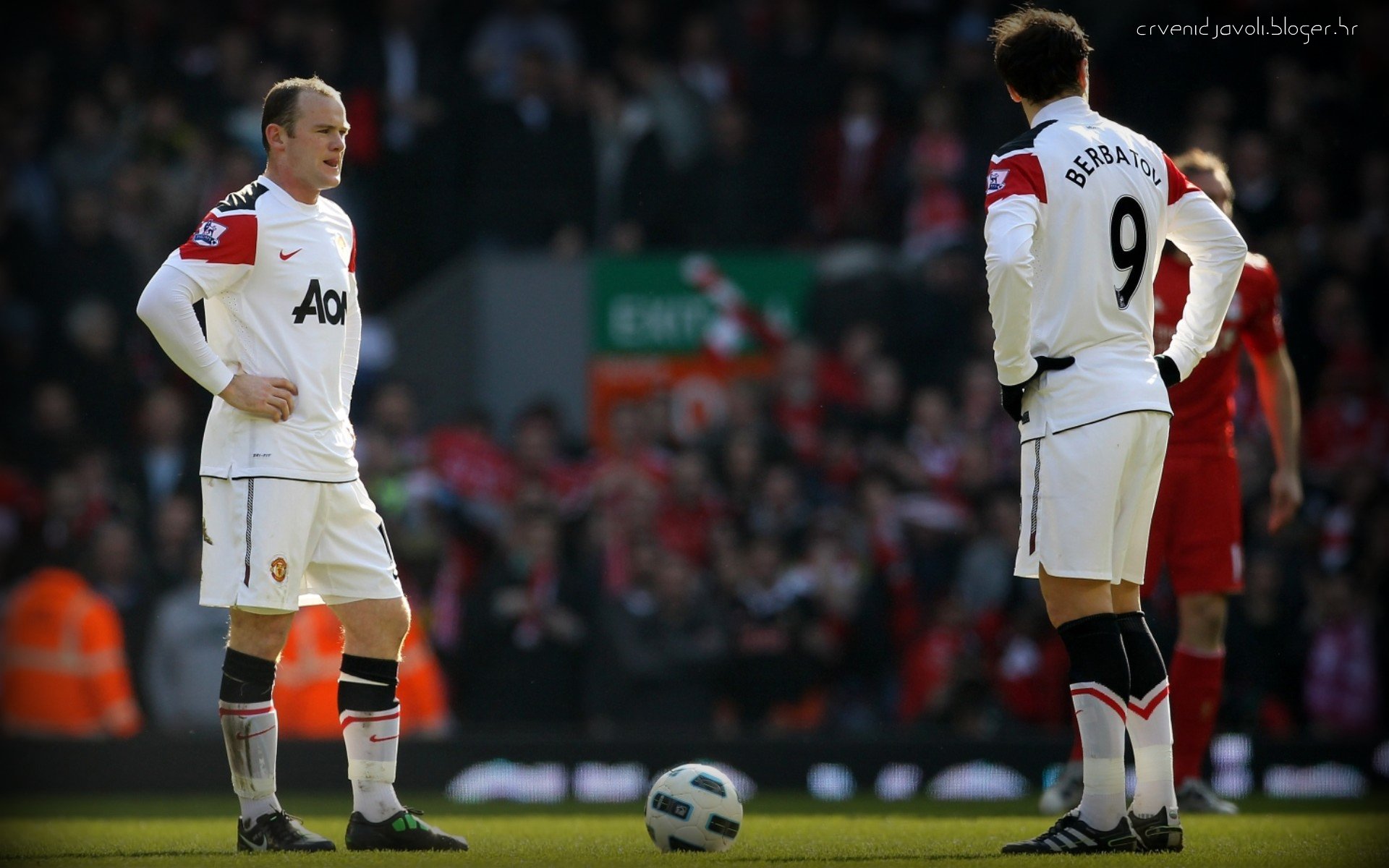 wayne rooney berbatov manchester united premier league inghilterra calcio